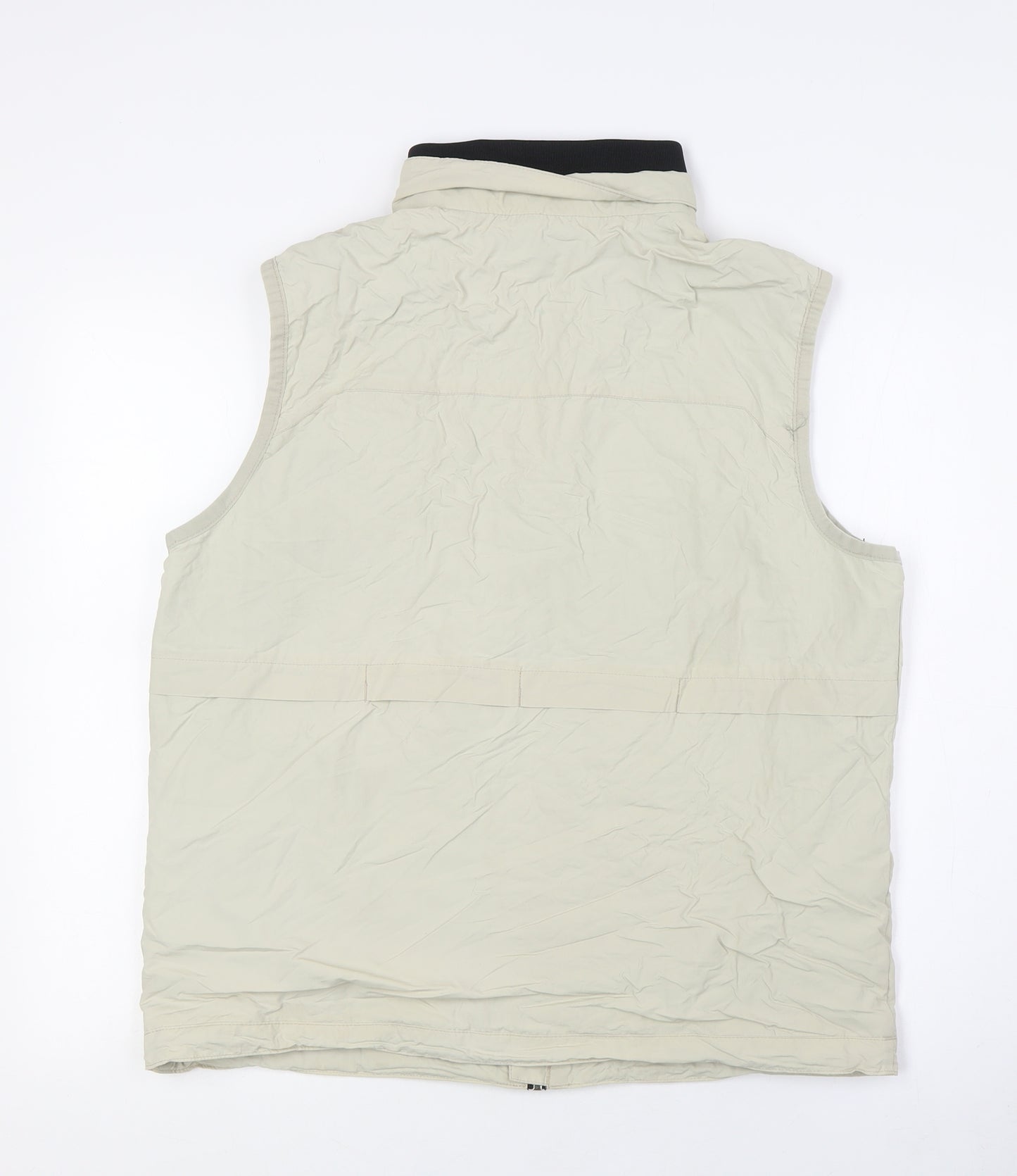 Blue Harbour Mens Beige Gilet Waistcoat Size M Zip