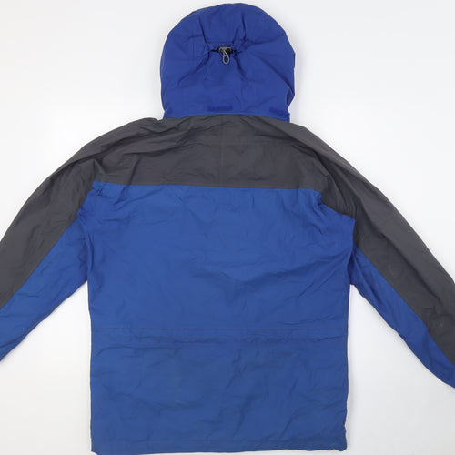 Berghaus Mens Blue Rain Coat Jacket Size S Zip - Walking Jacket, Inter Active