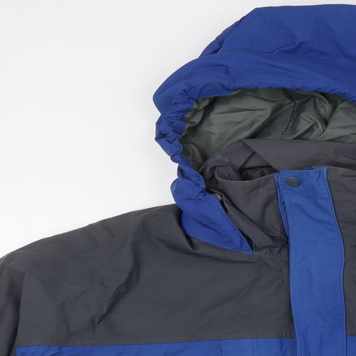 Berghaus Mens Blue Rain Coat Jacket Size S Zip - Walking Jacket, Inter Active