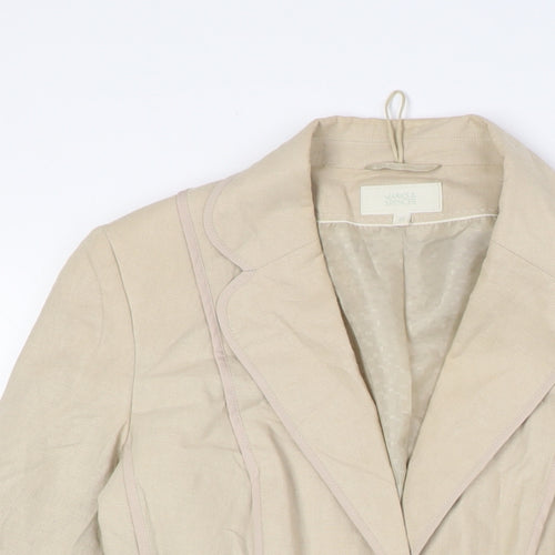 Marks and Spencer Womens Beige Jacket Size 12 Button