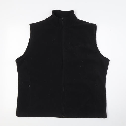 ISLE Womens Black Gilet Waistcoat Size 22 Zip - Size 22-24
