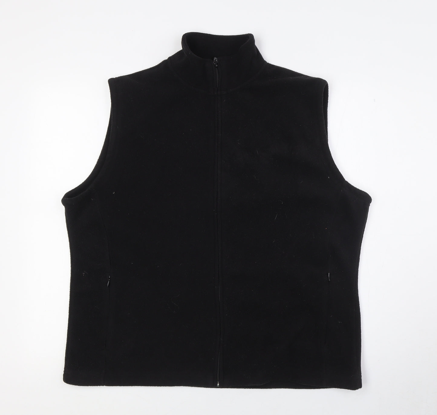 ISLE Womens Black Gilet Waistcoat Size 22 Zip - Size 22-24