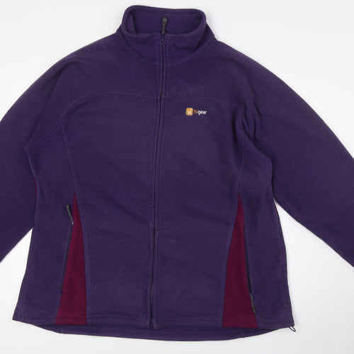 Hi Gear Womens Purple Jacket Coatigan Size 20 Zip - Interactive