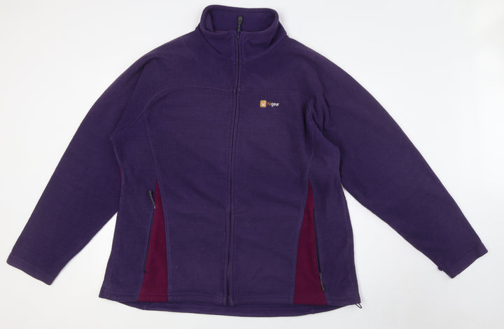 Hi Gear Womens Purple Jacket Coatigan Size 20 Zip - Interactive