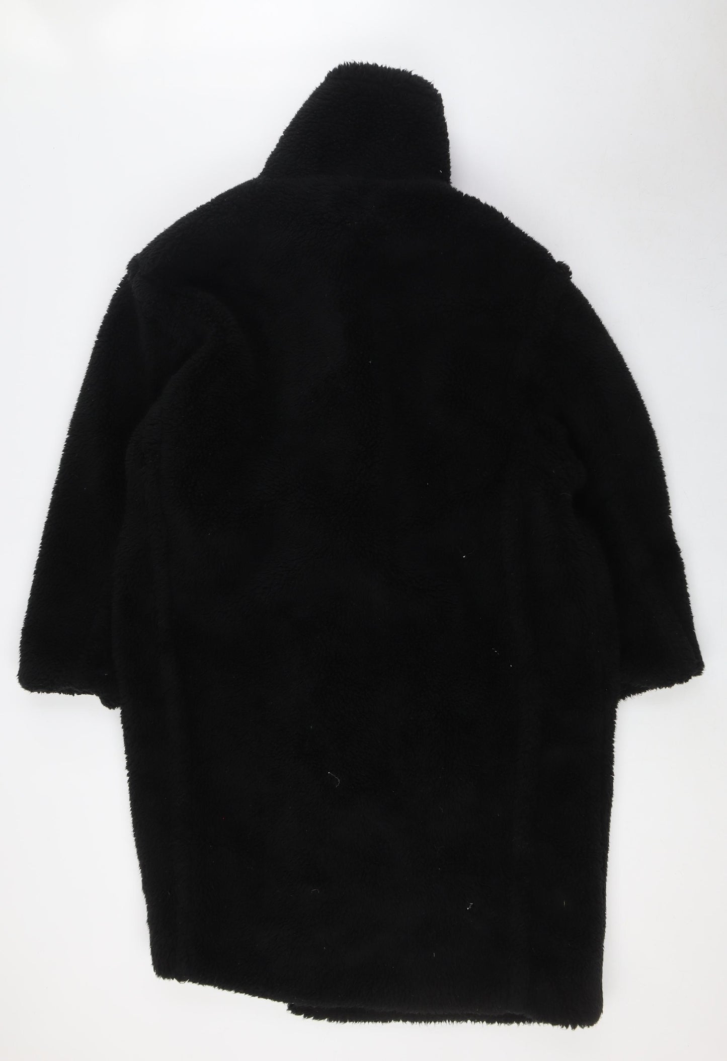 Boohoo Womens Black Overcoat Coat Size 14