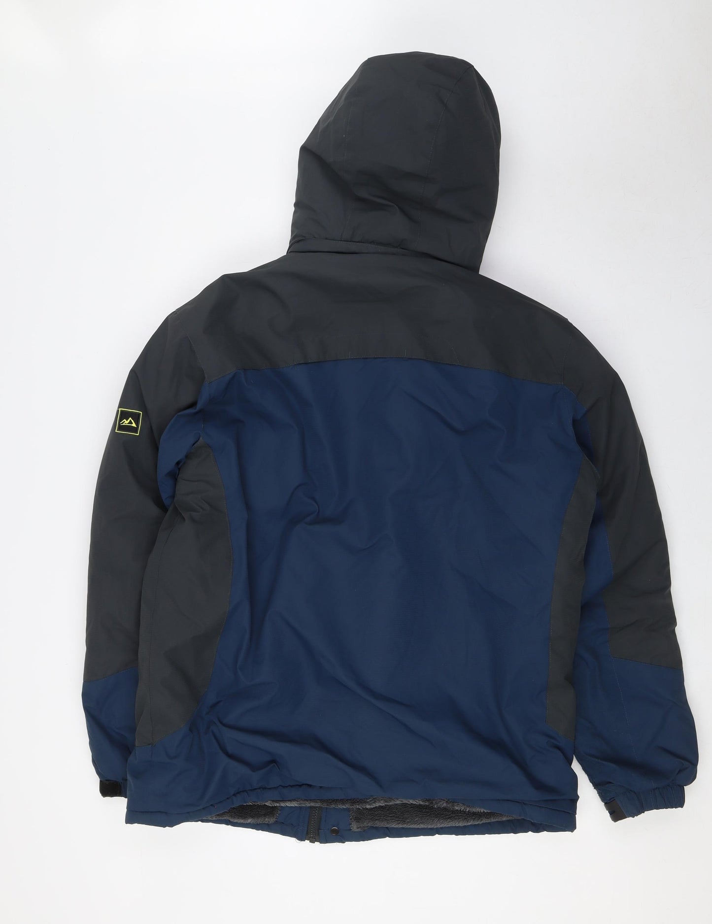 Outdoor Jacket Mens Blue Rain Coat Coat Size L Zip - Fleece Lined