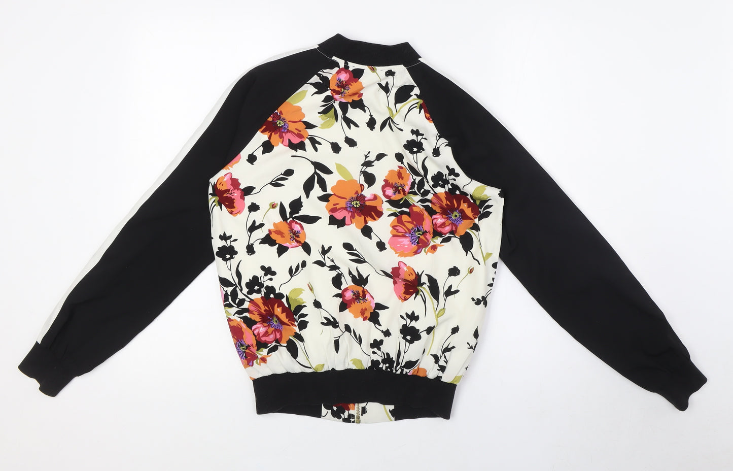 New Look Womens Multicoloured Floral Bomber Jacket Jacket Size 6 Zip