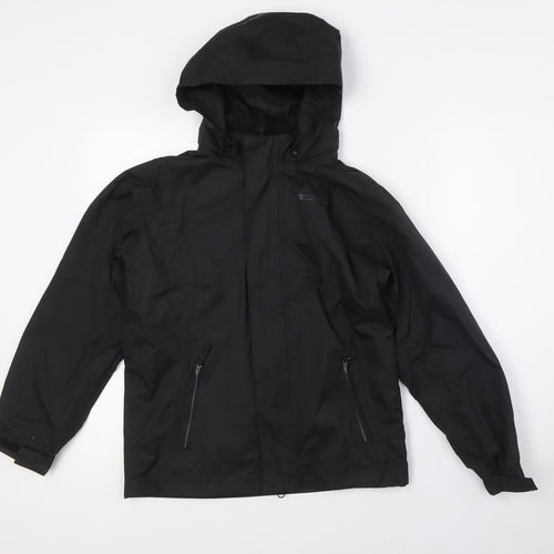 Mountain Warehouse Boys Black Jacket Size 11-12 Years Zip - Water Proof, Breathable