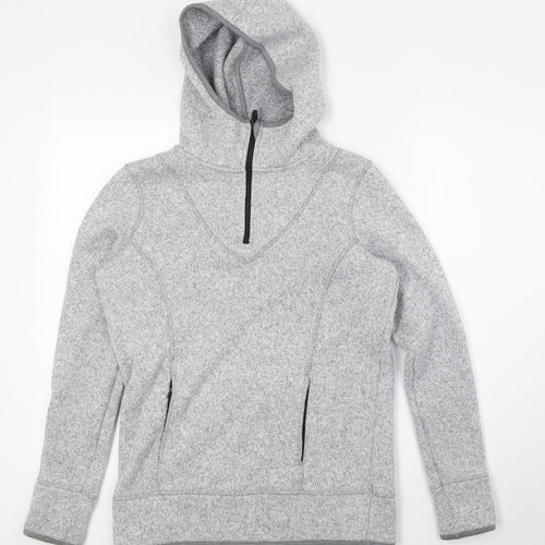 NEXT Womens Grey Polyester Pullover Hoodie Size 8 Zip - Pockets