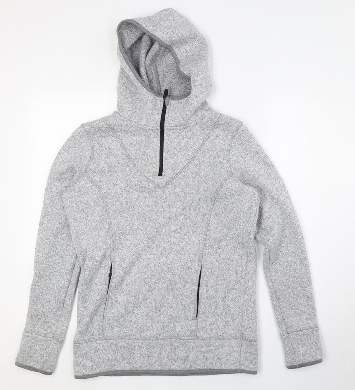 NEXT Womens Grey Polyester Pullover Hoodie Size 8 Zip - Pockets