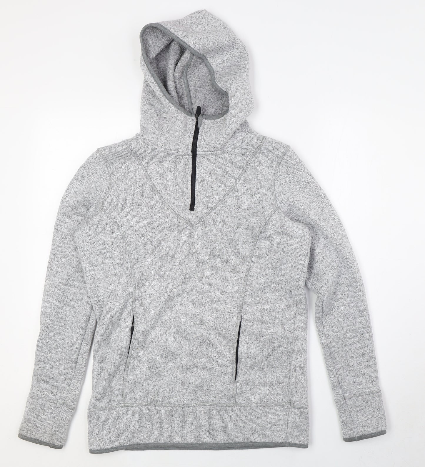 NEXT Womens Grey Polyester Pullover Hoodie Size 8 Zip - Pockets