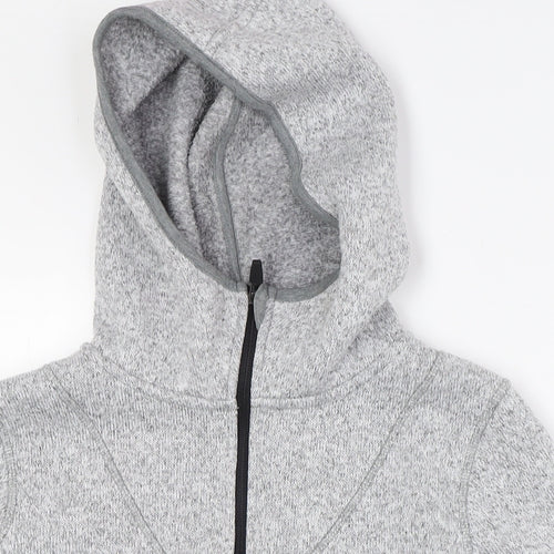 NEXT Womens Grey Polyester Pullover Hoodie Size 8 Zip - Pockets