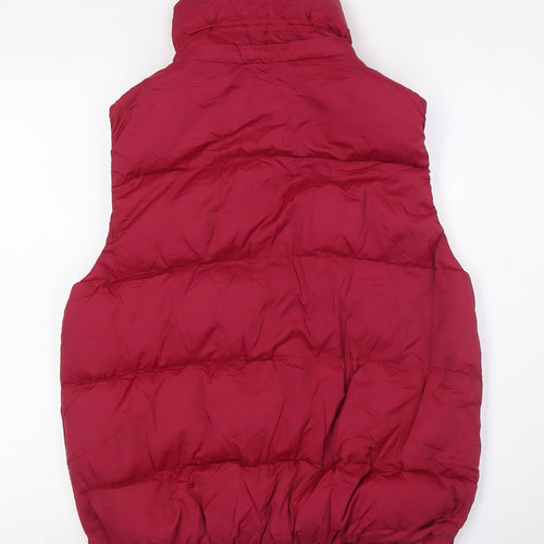 Gap Womens Red Gilet Waistcoat Size L Zip