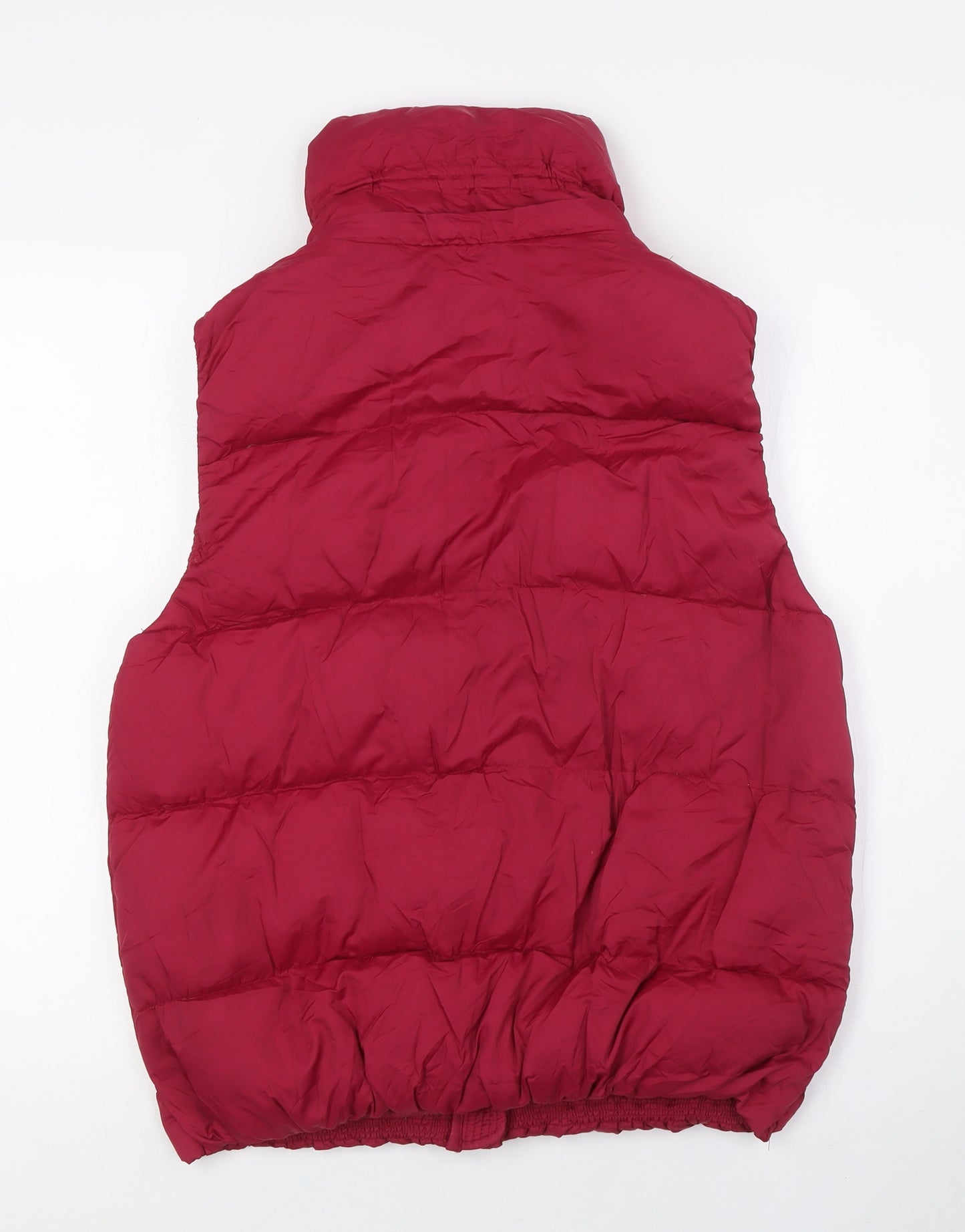 Gap Womens Red Gilet Waistcoat Size L Zip