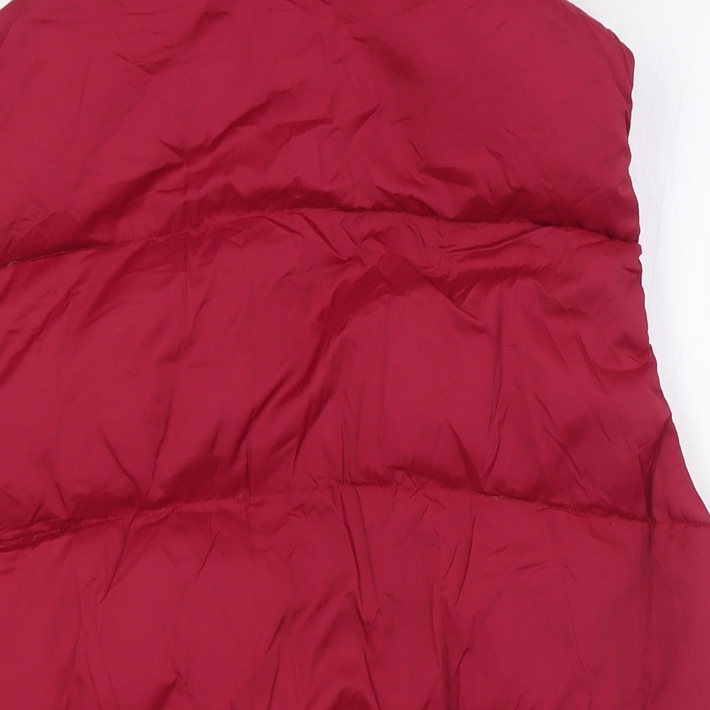 Gap Womens Red Gilet Waistcoat Size L Zip