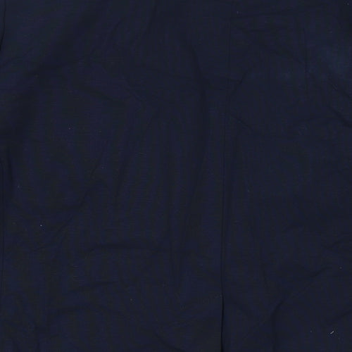 Jaeger Womens Blue Jacket Size 14 Button - Fitted