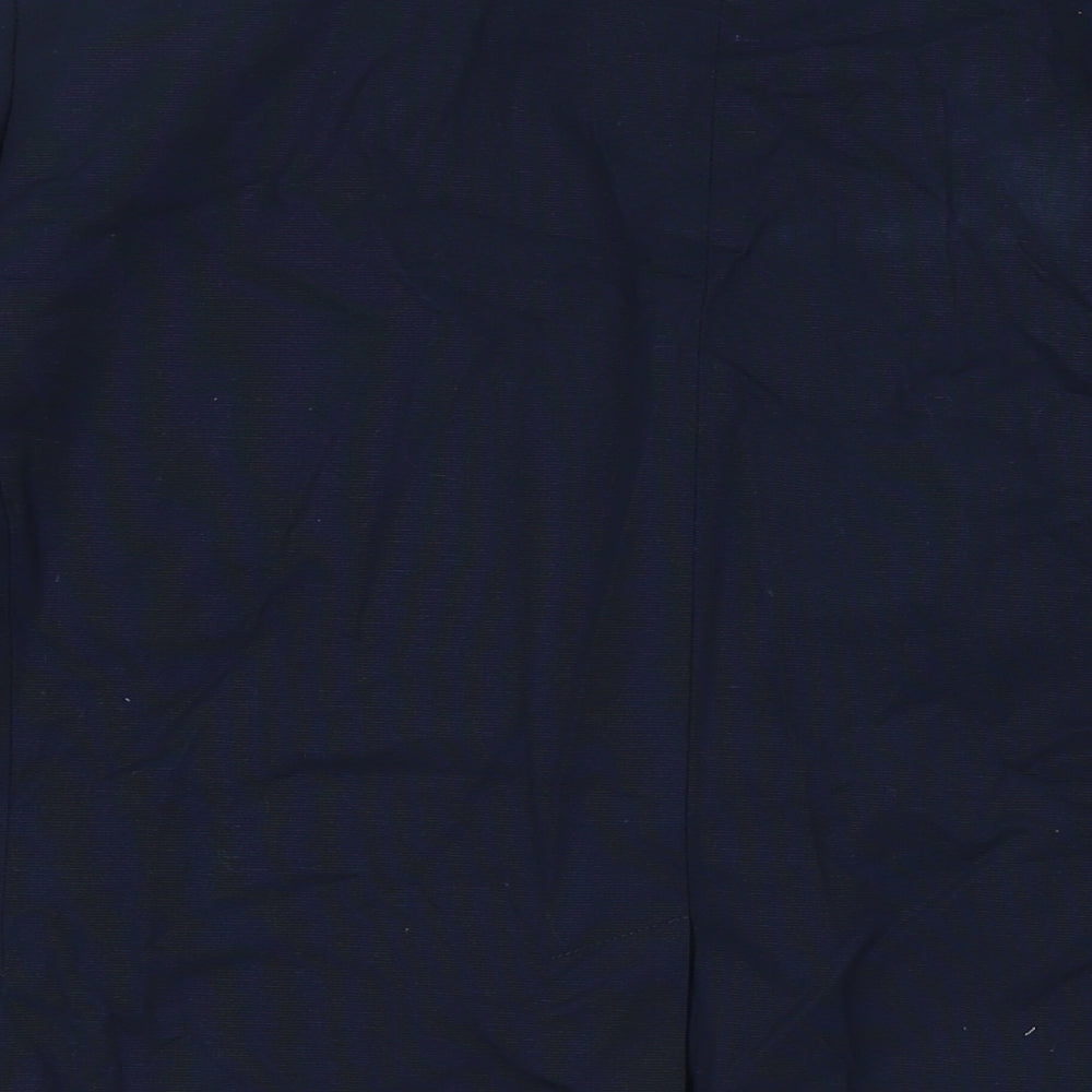 Jaeger Womens Blue Jacket Size 14 Button - Fitted
