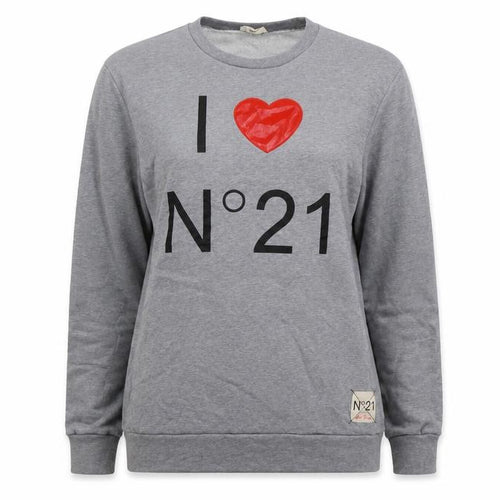 No 21 Womens Grey Cotton Pullover Sweatshirt Size 14 - I Love No 21