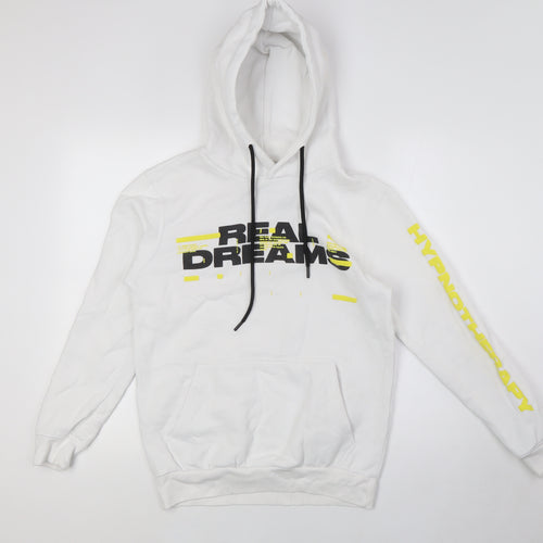 Bershka Womens White Cotton Pullover Sweatshirt Size XS - Real Dream