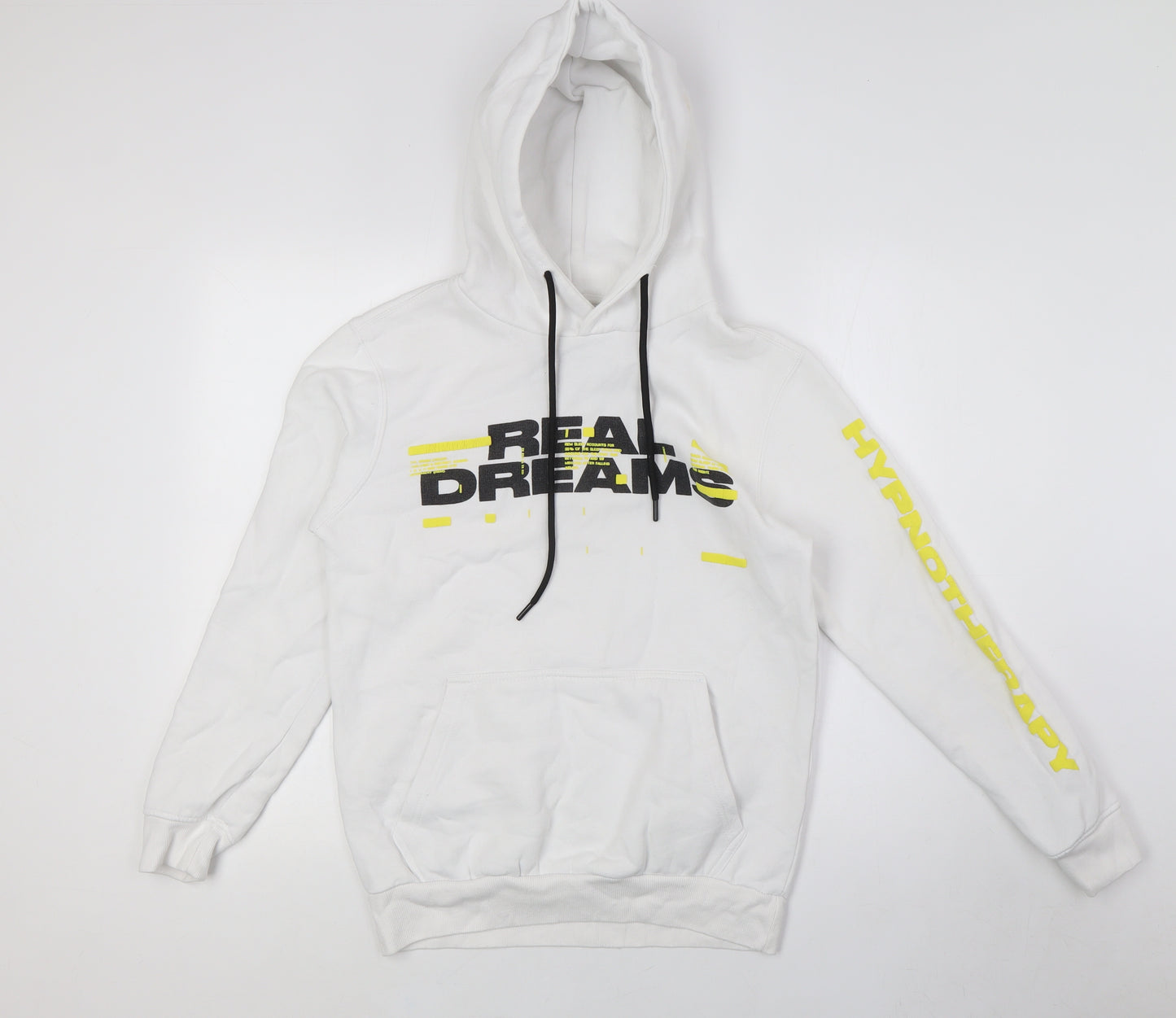 Bershka Womens White Cotton Pullover Sweatshirt Size XS - Real Dream