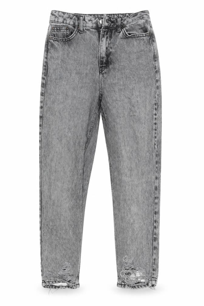 Topshop Womens Green Herringbone Cotton Skinny Jeans Size 26 in L23 in Regular - Distressed Hems