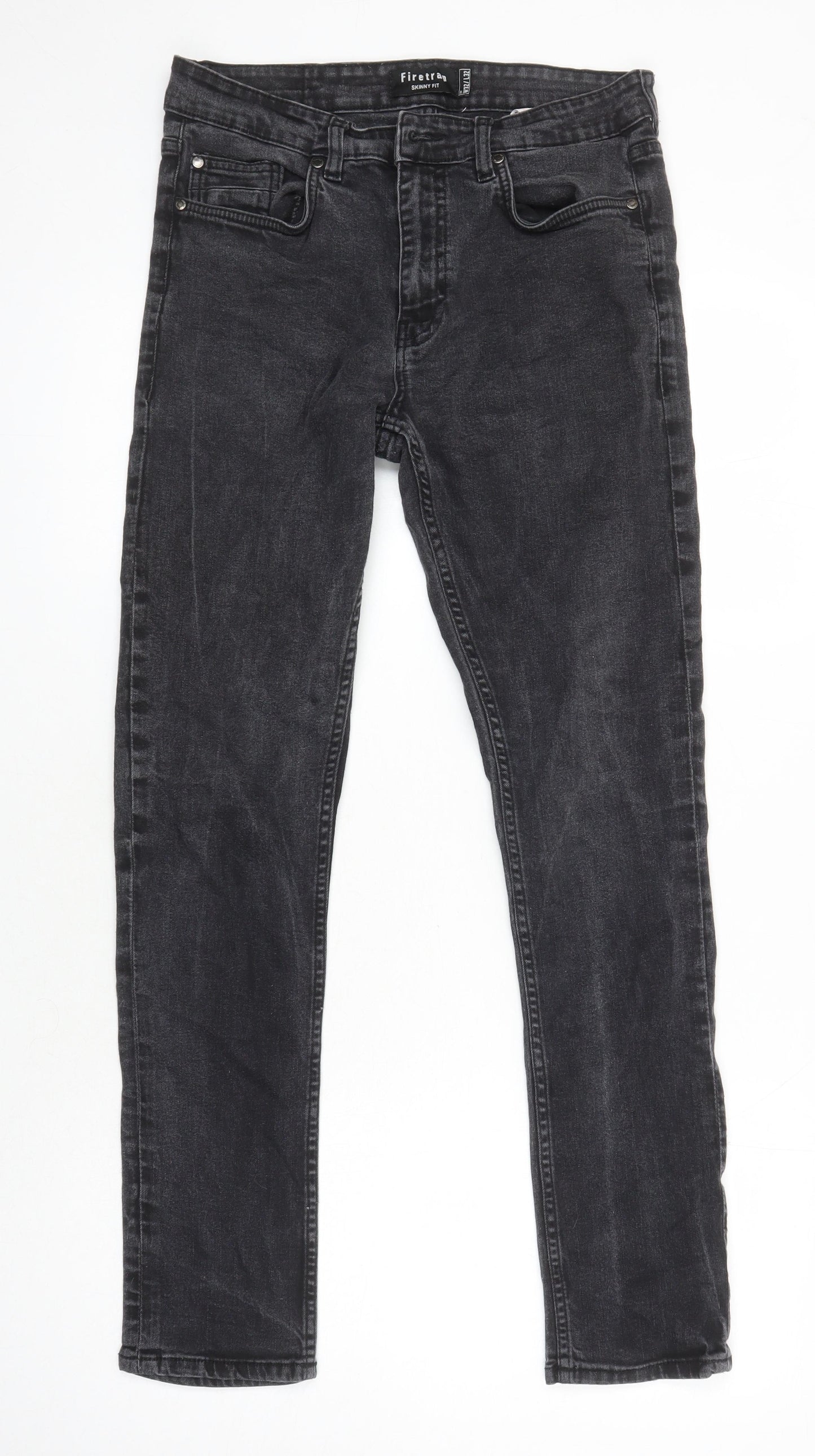 Firetrap Womens Black Cotton Skinny Jeans Size 32 in L28 in Regular
