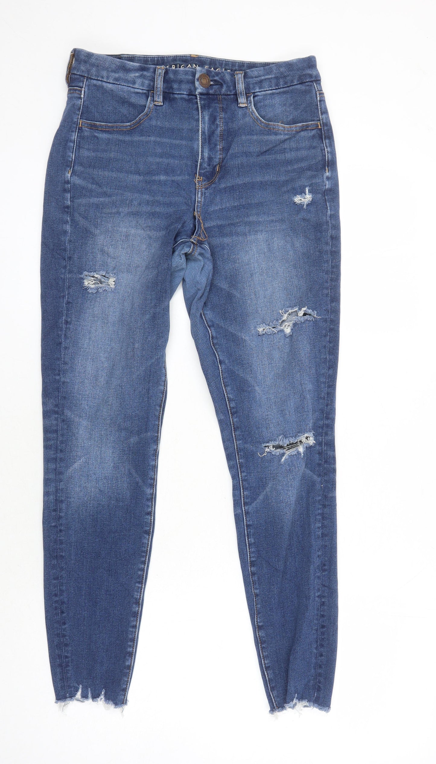 American Eagle Womens Blue Cotton Mom Jeans Size 61 in L26 in Regular