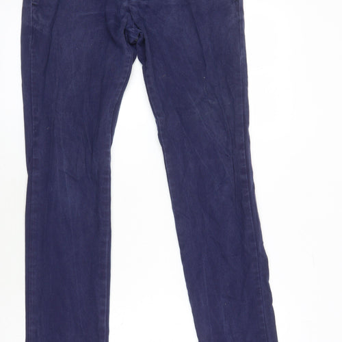 Aqua Womens Blue Cotton Straight Jeans Size 30 in L30 in Regular