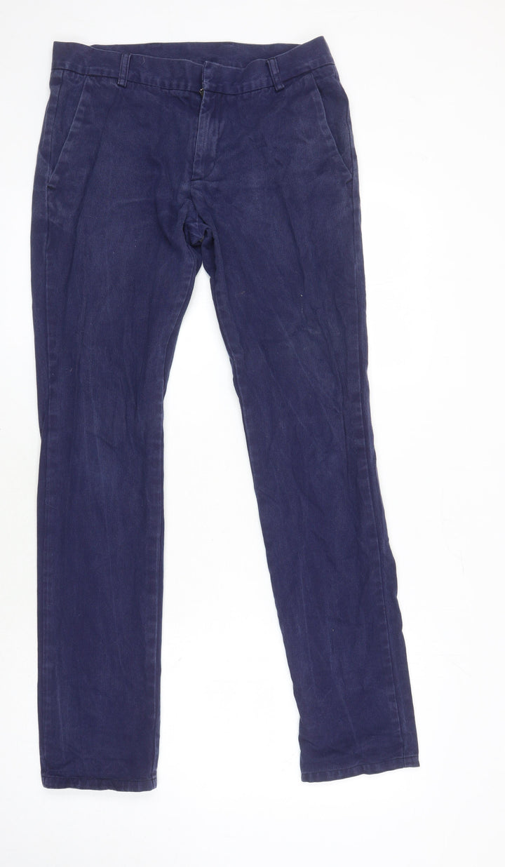 Aqua Womens Blue Cotton Straight Jeans Size 30 in L30 in Regular