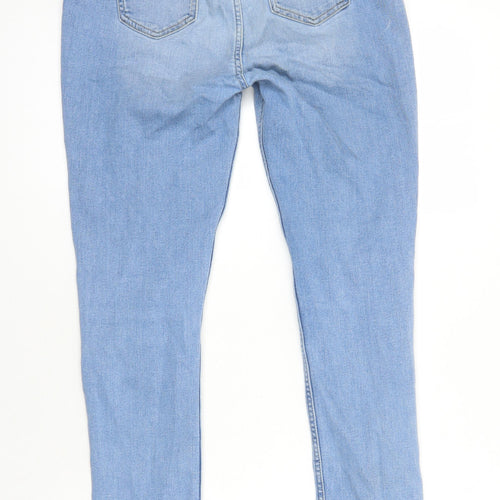 M&S Girls Blue Cotton Skinny Jeans Size 14-15 Years L27 in Regular - Distressed Look