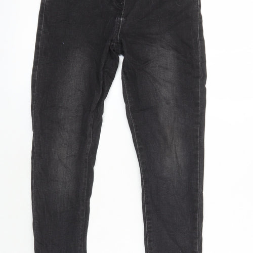 NEXT Womens Black Cotton Skinny Jeans Size 12 L23 in Slim