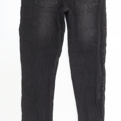 NEXT Womens Black Cotton Skinny Jeans Size 12 L23 in Slim