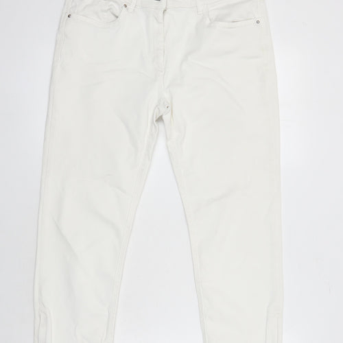 ZERRES Womens Ivory Cotton Skinny Jeans Size 16 L23 in Regular