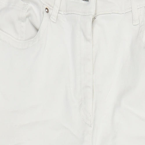 ZERRES Womens Ivory Cotton Skinny Jeans Size 16 L23 in Regular