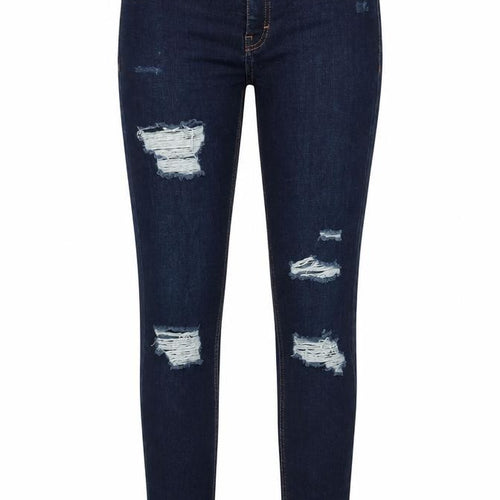 Topshop Womens Black Cotton Skinny Jeans Size 28 in L27 in Regular