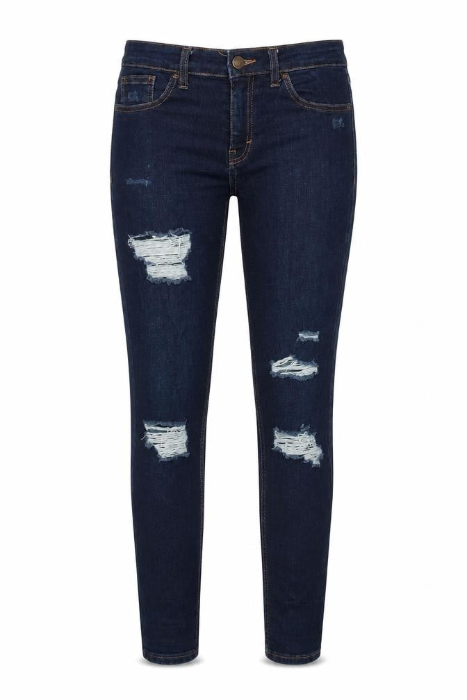 Topshop Womens Black Cotton Skinny Jeans Size 28 in L27 in Regular
