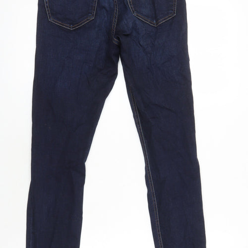 Topshop Womens Black Cotton Skinny Jeans Size 28 in L27 in Regular