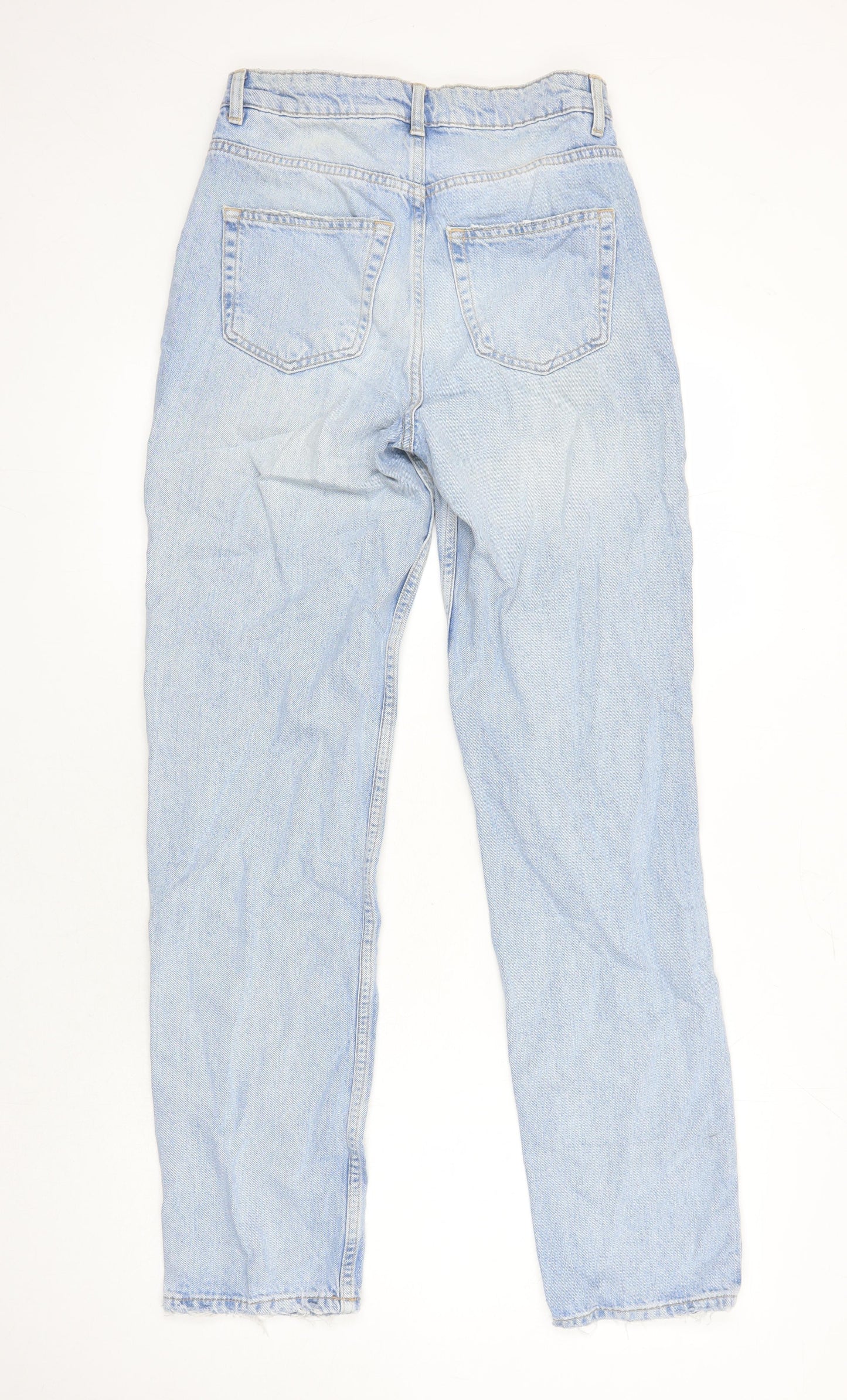 George Womens Blue Cotton Mom Jeans Size 8 L29 in Regular