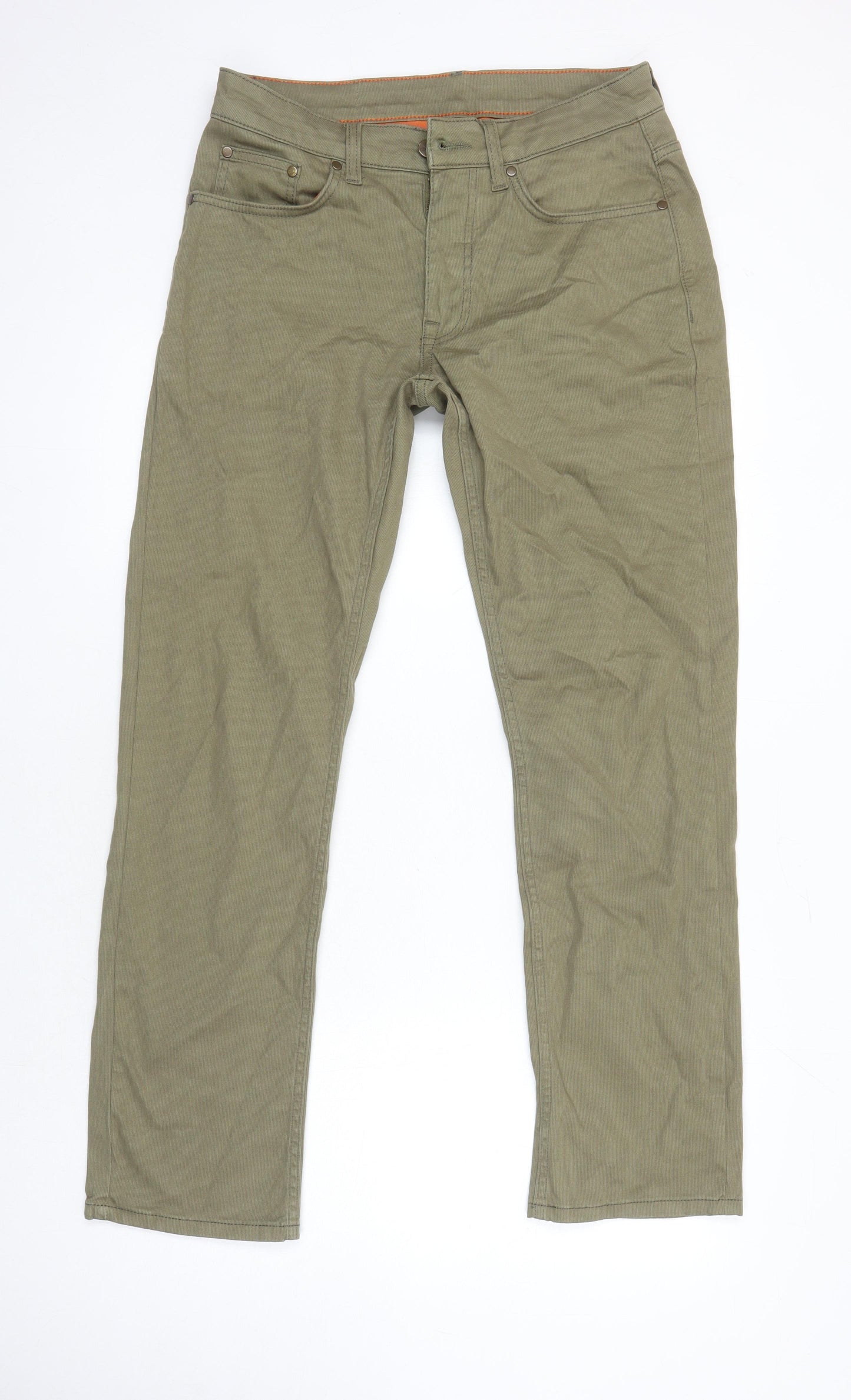Howies Mens Green Cotton Straight Jeans Size 30 in L29 in Regular