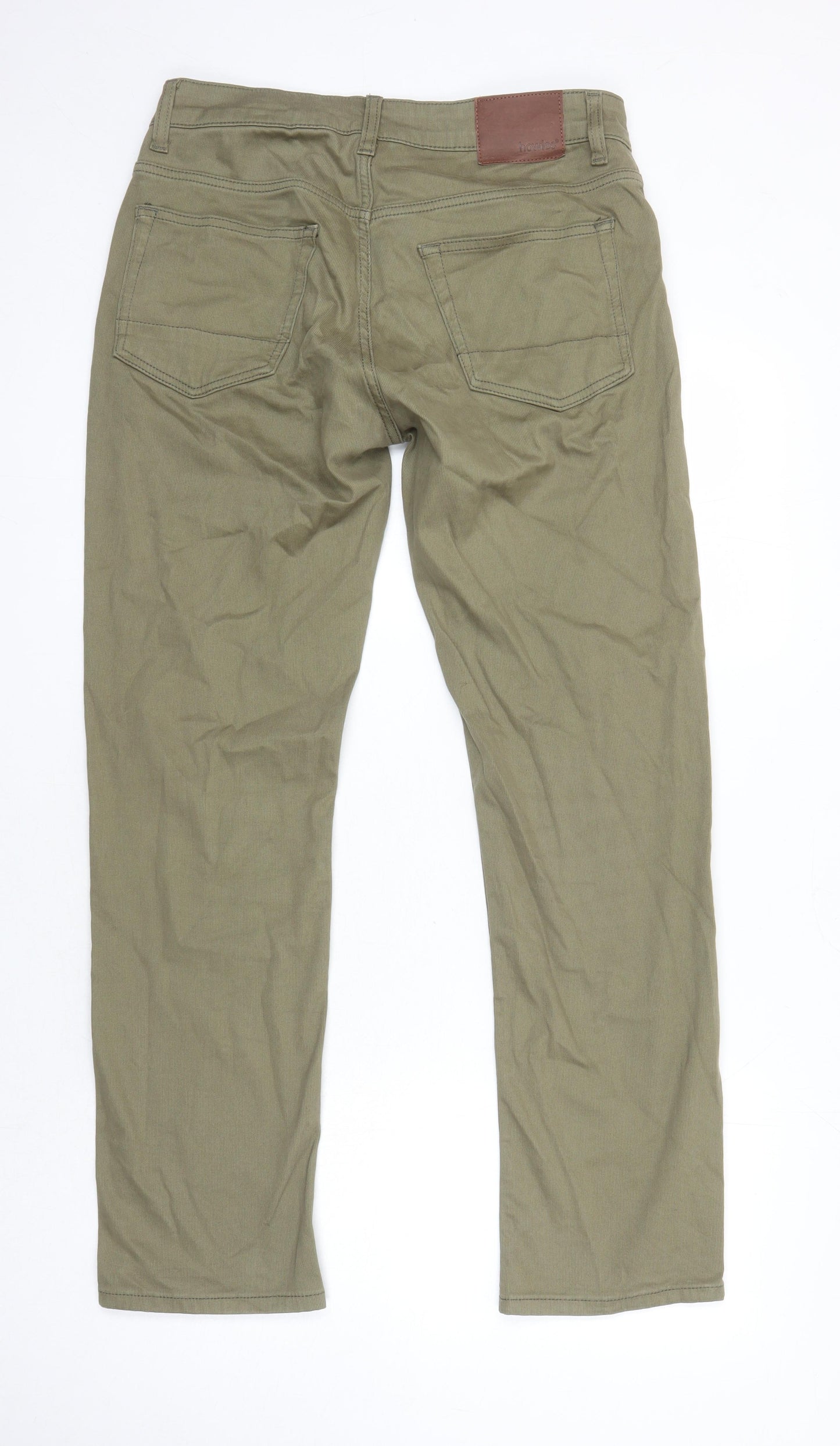 Howies Mens Green Cotton Straight Jeans Size 30 in L29 in Regular