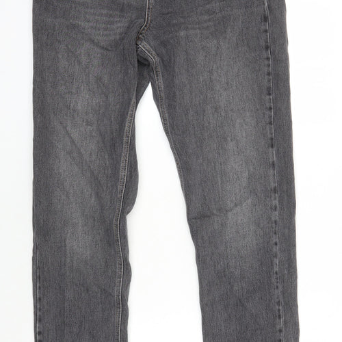 Topshop Womens Grey Cotton Mom Jeans Size 30 in L30 in Regular