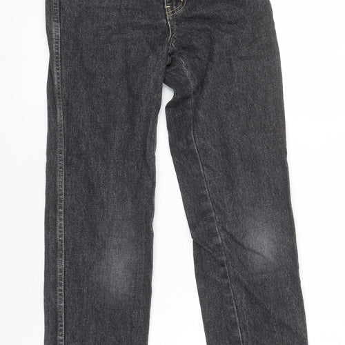 The trader Boys Black 100% Cotton Straight Jeans Size 12 Years L26 in Regular