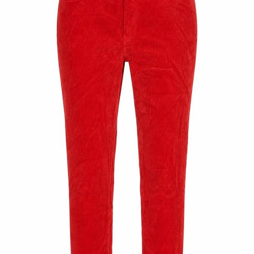 Monkl Womens Red Cotton Skinny Jeans Size 10 L26.5 in Regular - Corduroy