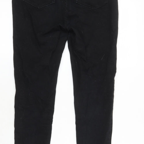 New Look Womens Black Cotton Skinny Jeans Size 14 L26 in Regular