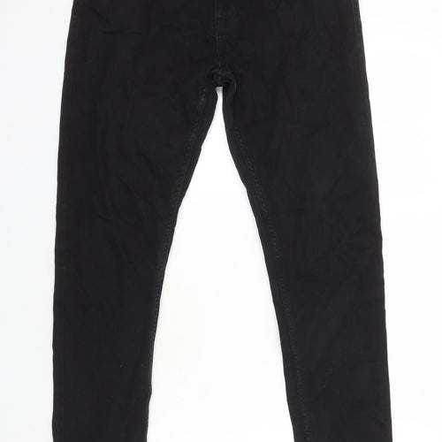 Denim Co Womens Black Herringbone Cotton Mom Jeans Size 34 in L28 in Regular