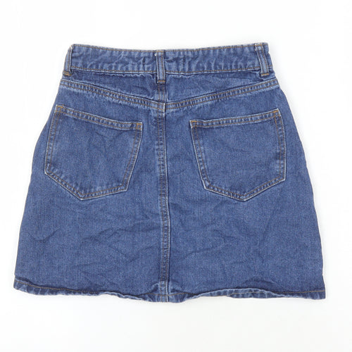Denim Co. Womens Blue Cotton Mini Skirt Size 6