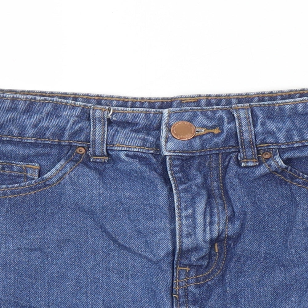 Denim Co. Womens Blue Cotton Mini Skirt Size 6