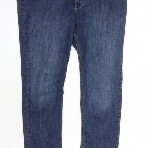Harris Womens Blue Cotton Straight Jeans Size 18 L27 in Regular
