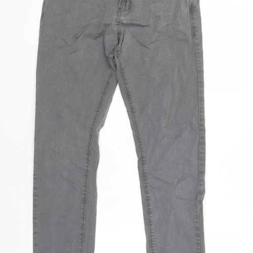 Zara Womens Grey Herringbone Cotton Jegging Jeans Size 8 L28 in Regular
