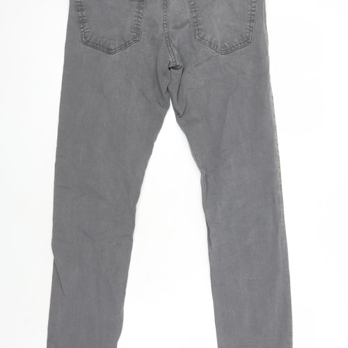 Zara Womens Grey Herringbone Cotton Jegging Jeans Size 8 L28 in Regular